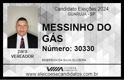 Candidato MESSINHO DO GÁS 2024 - GUARUJÁ - Eleições