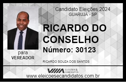 Candidato RICARDO DO CONSELHO 2024 - GUARUJÁ - Eleições