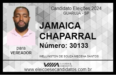 Candidato JAMAICA CHAPARRAL 2024 - GUARUJÁ - Eleições