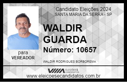 Candidato WALDIR GUARDA 2024 - SANTA MARIA DA SERRA - Eleições