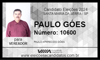 Candidato PAULO GÓES 2024 - SANTA MARIA DA SERRA - Eleições