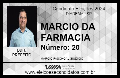 Candidato MARCIO DA FARMACIA 2024 - DIADEMA - Eleições