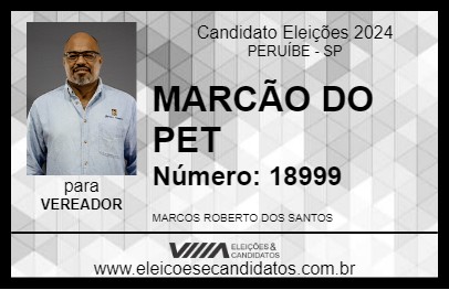 Candidato MARCÃO DO PET 2024 - PERUÍBE - Eleições