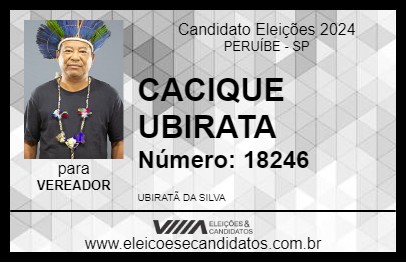 Candidato CACIQUE UBIRATA 2024 - PERUÍBE - Eleições