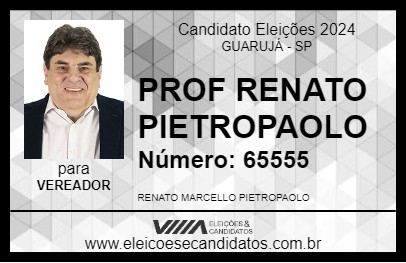 Candidato PROF RENATO PIETROPAOLO 2024 - GUARUJÁ - Eleições