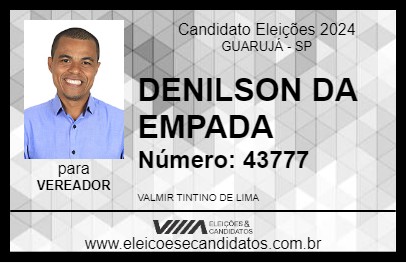 Candidato DENILSON DA EMPADA 2024 - GUARUJÁ - Eleições