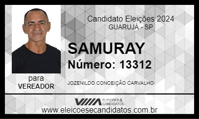 Candidato SAMURAY 2024 - GUARUJÁ - Eleições