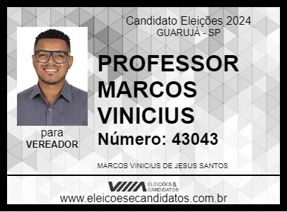 Candidato PROFESSOR MARCOS VINICIUS 2024 - GUARUJÁ - Eleições