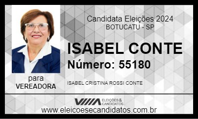 Candidato ISABEL CONTE 2024 - BOTUCATU - Eleições