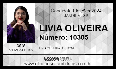 Candidato LIVIA OLIVEIRA 2024 - JANDIRA - Eleições