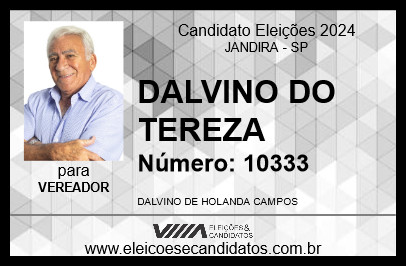 Candidato DALVINO DO TEREZA 2024 - JANDIRA - Eleições