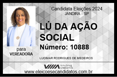 Candidato LÚ DA AÇÃO SOCIAL 2024 - JANDIRA - Eleições