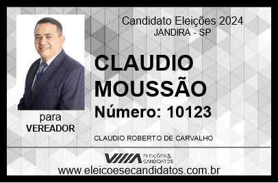 Candidato CLAUDIO MOUSSÃO 2024 - JANDIRA - Eleições