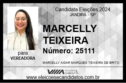 Candidato MARCELLY TEIXEIRA 2024 - JANDIRA - Eleições