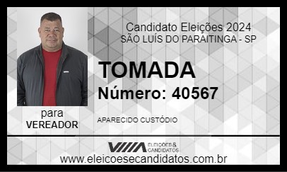 Candidato TOMADA 2024 - SÃO LUÍS DO PARAITINGA - Eleições