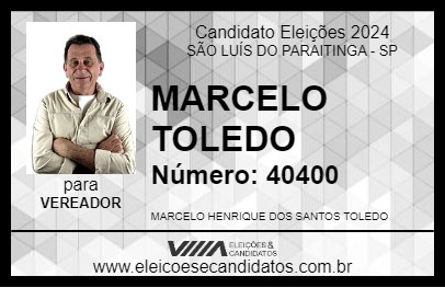 Candidato MARCELO TOLEDO 2024 - SÃO LUÍS DO PARAITINGA - Eleições