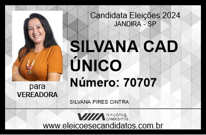 Candidato SILVANA CINTRA 2024 - JANDIRA - Eleições