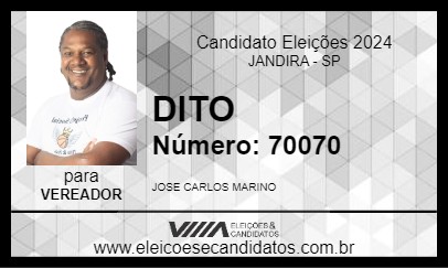 Candidato DITO 2024 - JANDIRA - Eleições