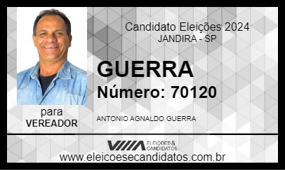 Candidato GUERRA 2024 - JANDIRA - Eleições