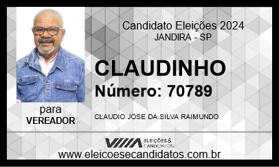 Candidato CLAUDINHO 2024 - JANDIRA - Eleições