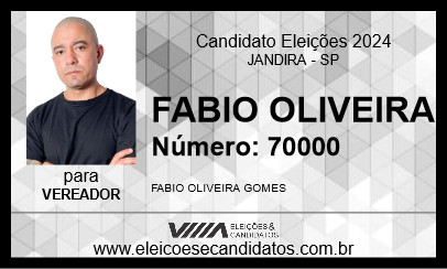 Candidato FABIO OLIVEIRA 2024 - JANDIRA - Eleições