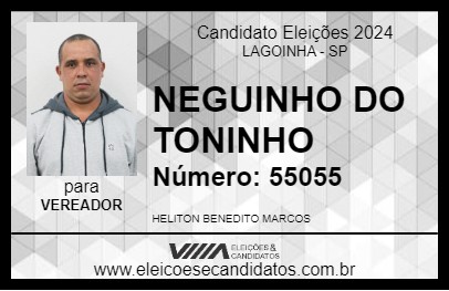 Candidato NEGUINHO DO TONINHO 2024 - LAGOINHA - Eleições