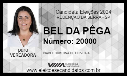 Candidato BEL DA PÊGA 2024 - REDENÇÃO DA SERRA - Eleições