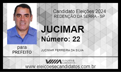 Candidato JUCIMAR 2024 - REDENÇÃO DA SERRA - Eleições