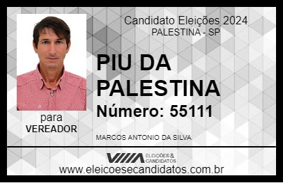 Candidato PIU DA PALESTINA 2024 - PALESTINA - Eleições