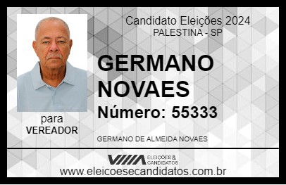 Candidato GERMANO NOVAES 2024 - PALESTINA - Eleições