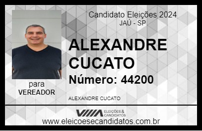 Candidato ALEXANDRE CUCATO 2024 - JAÚ - Eleições