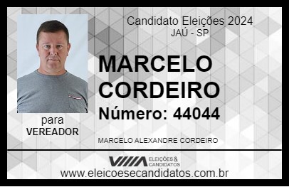 Candidato MARCELO CORDEIRO 2024 - JAÚ - Eleições