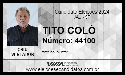 Candidato TITO COLÓ 2024 - JAÚ - Eleições