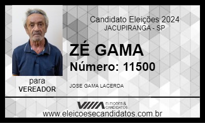 Candidato ZÉ GAMA 2024 - JACUPIRANGA - Eleições