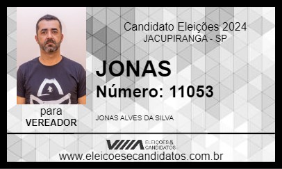 Candidato JONAS 2024 - JACUPIRANGA - Eleições