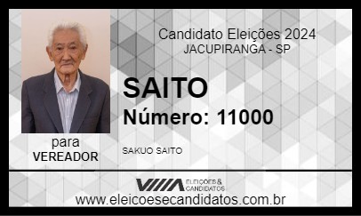 Candidato SAITO 2024 - JACUPIRANGA - Eleições