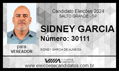 Candidato SIDNEY GARCIA 2024 - SALTO GRANDE - Eleições