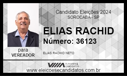 Candidato ELIAS RACHID 2024 - SOROCABA - Eleições