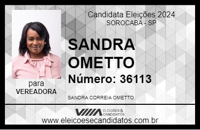 Candidato SANDRA OMETTO 2024 - SOROCABA - Eleições