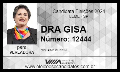 Candidato DRA GISA 2024 - LEME - Eleições