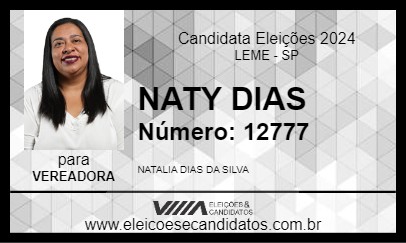 Candidato NATY DIAS 2024 - LEME - Eleições