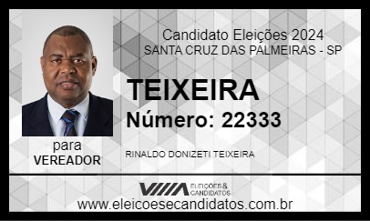 Candidato TEIXEIRA 2024 - SANTA CRUZ DAS PALMEIRAS - Eleições