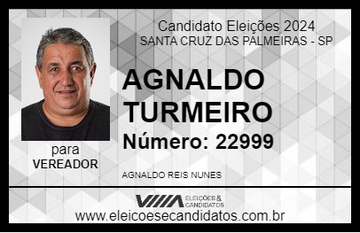 Candidato AGNALDO TURMEIRO 2024 - SANTA CRUZ DAS PALMEIRAS - Eleições