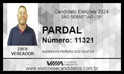 Candidato PARDAL 2024 - SÃO SEBASTIÃO - Eleições