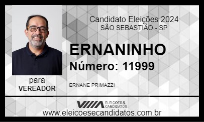 Candidato ERNANINHO 2024 - SÃO SEBASTIÃO - Eleições