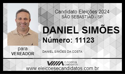 Candidato DANIEL SIMÕES 2024 - SÃO SEBASTIÃO - Eleições