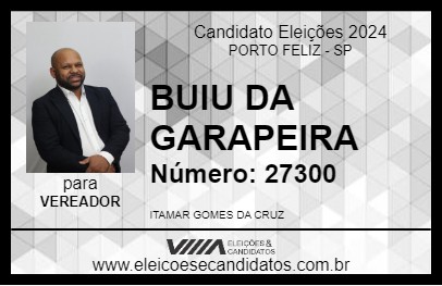 Candidato BUIU DA GARAPEIRA 2024 - PORTO FELIZ - Eleições