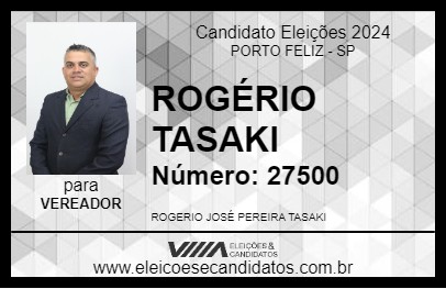 Candidato ROGÉRIO TASAKI 2024 - PORTO FELIZ - Eleições