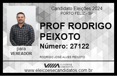 Candidato PROF RODRIGO PEIXOTO 2024 - PORTO FELIZ - Eleições