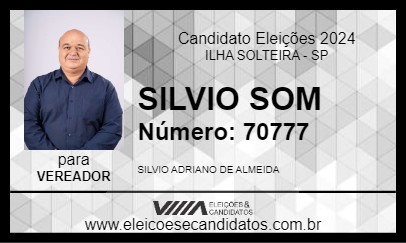 Candidato SILVIO SOM 2024 - ILHA SOLTEIRA - Eleições